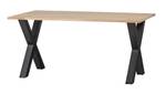 Table à manger Tablo Marron - Bois/Imitation - En partie en bois massif - 180 x 75 x 90 cm
