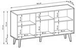Sideboard WILLOW SB154 3D Beige - Holzwerkstoff - Kunststoff - 154 x 83 x 39 cm