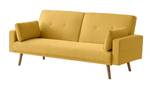 Canapé droit scandinave ELGA convertible Jaune