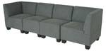 Modular 4-Sitzer Sofa Moncalieri Grau