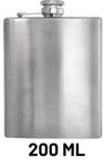 Flachmann aus Edelstahl 200 ml Silber - Metall - 10 x 2 x 11 cm