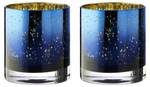 Galaxy Nachtlichthalter 2er Set Glas - 8 x 9 x 8 cm