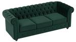 Canapé CHESTERFIELD Vert - Profondeur : 205 cm