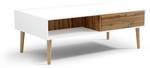 FURNIX table basse Danlay Blanc - Bois manufacturé - 120 x 45 x 67 cm