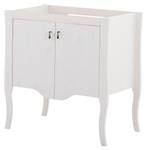 Armoire sous lavabos ELISABETH CUW79 2D Blanc - Bois manufacturé - Matière plastique - 79 x 80 x 44 cm