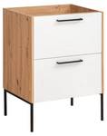 Armoire sous lavabos MADERA CUW60 2D Chêne - Blanc