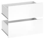 Schublade Visit  2er Set groß Weiß - Holzwerkstoff - 12 x 26 x 40 cm