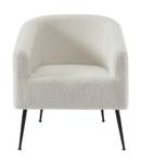 Fauteuil TOMMY Blanc - Textile - 70 x 75 x 69 cm