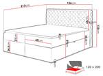 Boxspringbett Chesterfield Salbei - Breite: 126 cm