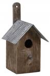 Vogelhäuschen aus Holz und Zink Massivholz - 12 x 21 x 14 cm