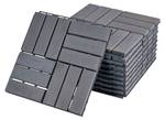 Klickfliesenset Alliste 10er Set Grau - Massivholz - Holzart/Dekor - 30 x 30 x 2 cm