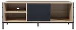 Meuble TV Tysnes Noir - Marron - Bois manufacturé - Métal - 120 x 45 x 40 cm