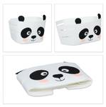 2 x Filz Aufbewahrungskorb Panda-Motiv Schwarz - Hellrosa - Weiß