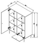 Kommode Astrion Braun - Holz teilmassiv - 40 x 110 x 90 cm