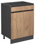 Meuble cuisine R-Line 39717 Anthracite - Imitation chêne truffier de sonoma