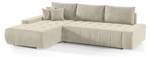 Ecksofa Dhaka L-form Links Beige - Ecke davorstehend links