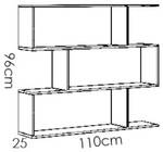 Standregal TOMINI Weiß - Holzwerkstoff - 25 x 96 x 110 cm