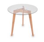 Table d'appoint Charlotta Verre - Bois massif - 45 x 50 x 45 cm