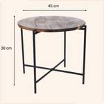 Beistelltisch Couchtisch Metall mit Schwarz - Holzwerkstoff - 45 x 38 x 45 cm