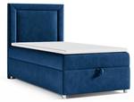 BOXSPRINGBETT mit Bettkasten Trinity K3 Blau - Tiefe: 90 cm