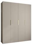 Armoire à portes battantes Como 4 Beige - Doré - 200 x 40 cm