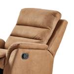 Relaxfauteuil Letha microvezel - lichtbruin