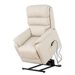 Fauteuil TV Charly Imitation cuir - Crème