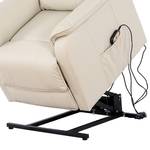 Tv-fauteuil Charly (met opstahulp) kunstleer crèmekleurig