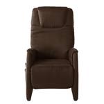 Fauteuil TV Coy Microfibre - Marron - Réglage manuel