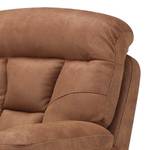 Relaxfauteuil Hankey microvezel - lichtbruin - Cognackleurig