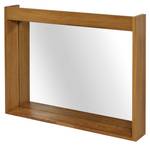 Teak-Wandspiegel M75 Braun - Glas - Holzart/Dekor - Holz teilmassiv - 100 x 77 x 14 cm