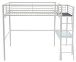 Lit mezzanine CASUAL Blanc - Métal - 146 x 197 x 254 cm