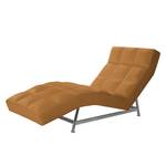 Chaise de relaxation Benita Cuir véritable - Cuir véritable Nuri : Caramel