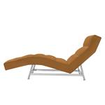 Chaise de relaxation Benita Cuir véritable - Cuir véritable Nuri : Caramel