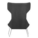 Fauteuil à oreilles Gem I Tissu Tissu Kira II : Anthracite