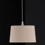 Hanglamp Maxi IV textielmix/metaal - 1 lichtbron - Cappuccinokleurig/chroomkleurig