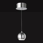 Suspension LED Pino I Plexiglas / Fer - 1 ampoule - Blanc / Chrome