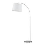 Lampadaire Lund Tissu / Fer - 1 ampoule - Blanc / Chrome