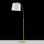 Lampadaire Lund Tissu / Fer - 1 ampoule - Laiton / Blanc