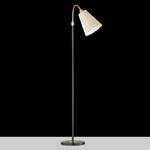 Staande lamp Hopper I geweven stof/ijzer - Beige/zwart - Aantal lichtbronnen: 1