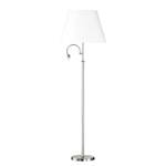 Lampadaire LED List Tissu / Fer - 4 ampoules - Blanc / Chrome