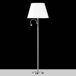 Lampadaire LED List Tissu / Fer - 4 ampoules - Blanc / Chrome