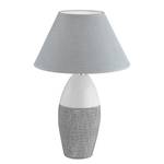 Lampe Bedford Tissu / Céramique - 1 ampoule - Blanc / Gris