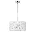 Suspension Flora IV Tissu / Fer - 1 ampoule - Blanc / Chrome