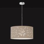 Suspension Flora IV Tissu / Fer - 1 ampoule - Cappuccino / Chrome