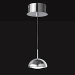 Suspension LED Ufos I Plexiglas / Fer - 1 ampoule - Blanc / Chrome