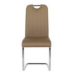 Chaises cantilever Ace (lot de 2) Imitation cuir - Cappuccino