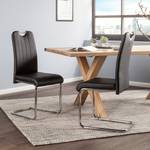 Chaises cantilever Ace (lot de 2) Imitation cuir - Noir