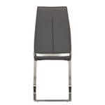 Chaises cantilever Alda (lot de 2) Imitation cuir Gris foncé