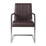 Chaise cantilever Aleg II Imitation cuir - Marron foncé